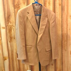 Evan Picone Camel Hair Tan Men Blaze Size 40 Regular Vintage